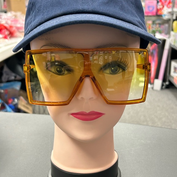 Accessories - Oversized Yellow Sunglasses